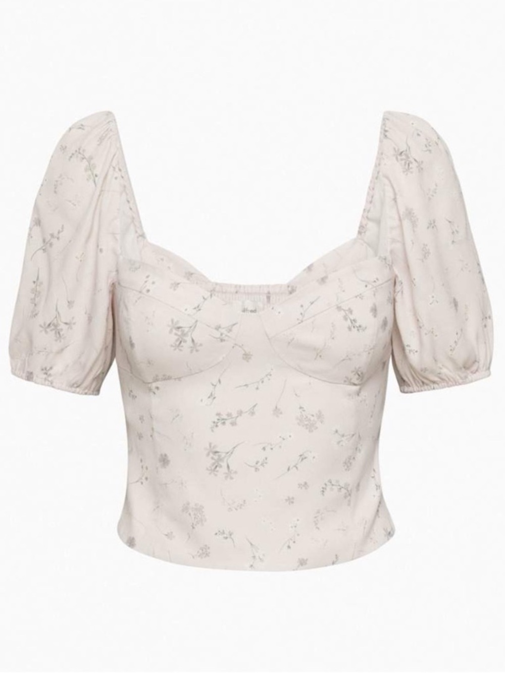 Aritzia Wilfred Novella Shortsleeve Blouse - Vin Gris/ Ardoise Ditsy Floral